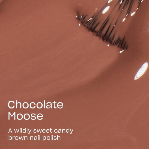 OPI Nail Lacquer Chocolate Moose | Opaque Dark Brown Crème Chip Resistant Nail Polish | Vegan, Fast Drying, Streak Free