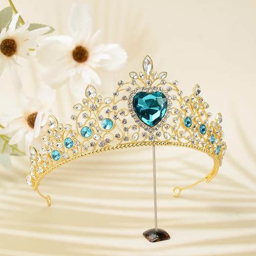 S SNUOY Tiaras and Crowns for Women Crystal Queen Crowns Rhinestone Princess Tiaras Hair Accessories for Bridal Birthday Prom Party - December Zircon