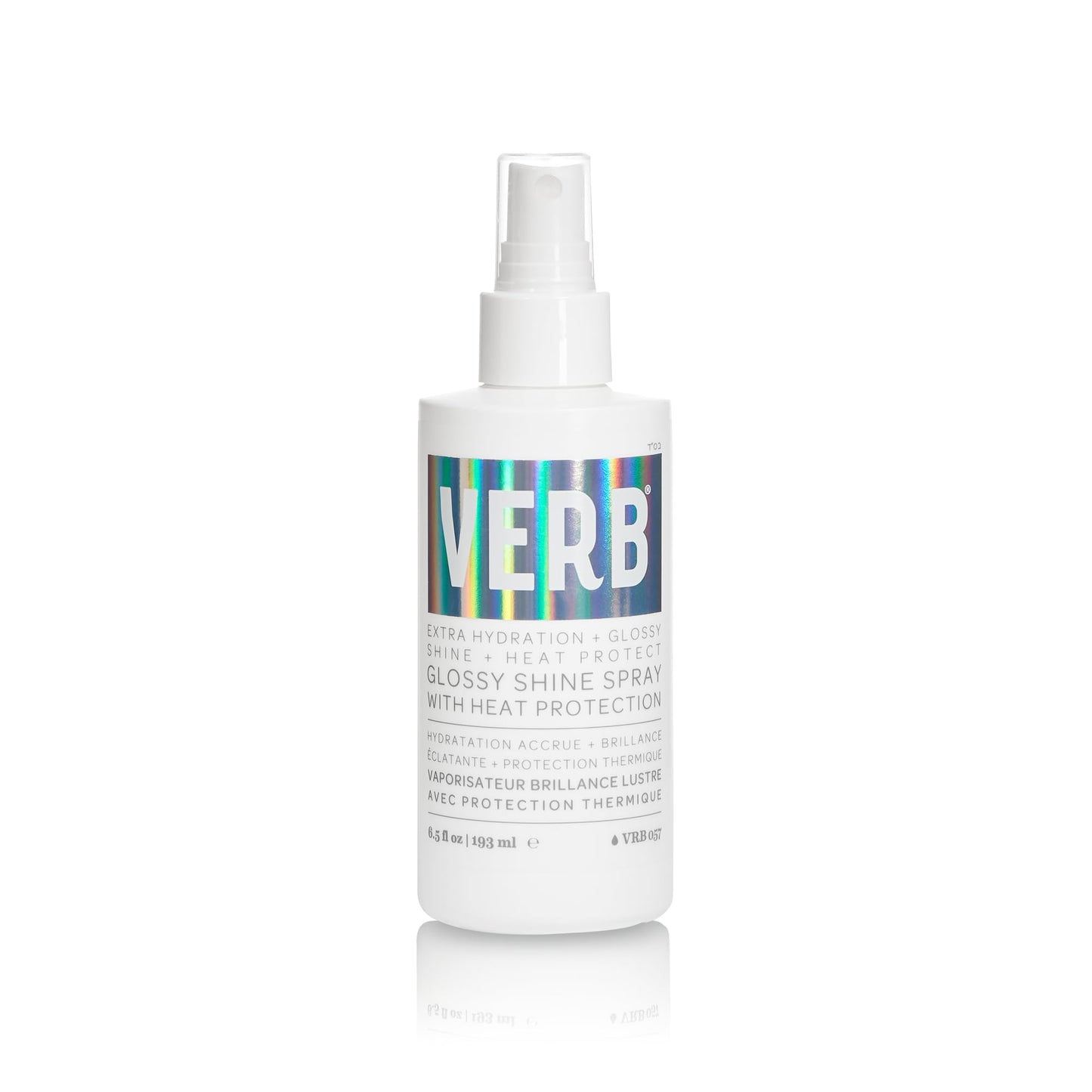VERB Glossy Shine Spray, 6.5 fl oz - Moisturizing Heat Protection Hair Spray - Adds High Shine and Primes for Styling - Vegan, No Parabens or Harmful Sulfates