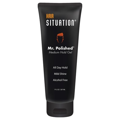 Mr. Polished Hair Styling Gel - Medium Hold, Alcohol-Free, Anti-Frizz Formula | 7 Fl Oz for All Hair Types