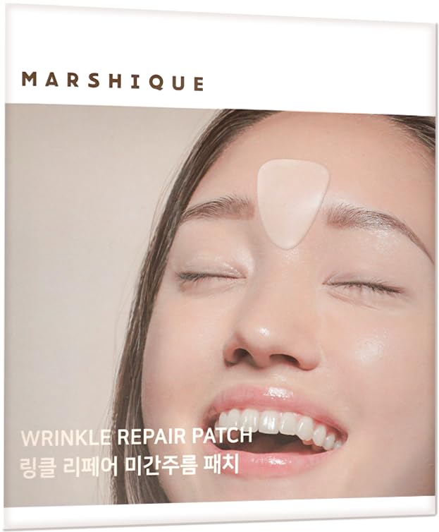 Marshique Between the Eyes Wrinkle Patches - Gifts for Mom & Dad - Frown Lines Eleven Lines Non invasive Face Wrinkles Smoothers - Korea Beauty Care, 55 Patches