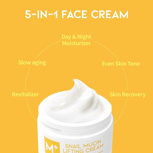 #OOTD Snail Mucin Moisturizer Cream - Deep Hydrating Anti-Aging Face & Neck Cream (3.38 Fl Oz)