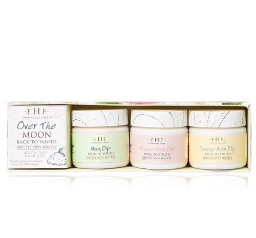FarmHouse Fresh Moon Dip Body Mousse Sampler - Anti-Aging Moisturizer with Peptides & Retinol