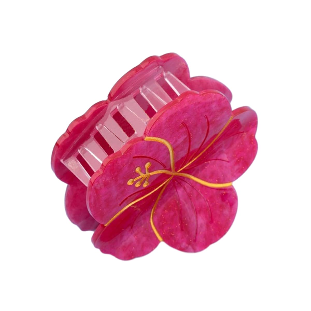 Hibiscus Claw Clip,Acetate Hair Clips,Small Hair Clips for Women