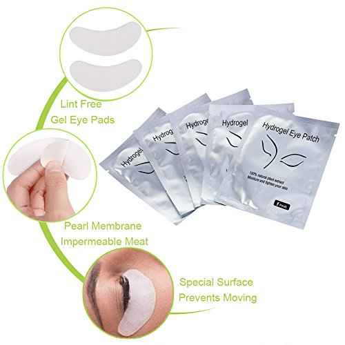 Eye Pads Lash Extensions Kit, 110 Pairs Hydrogel Patch Gel Pad Beauty Makeup Tool for Under Eyes Eyelash Extension