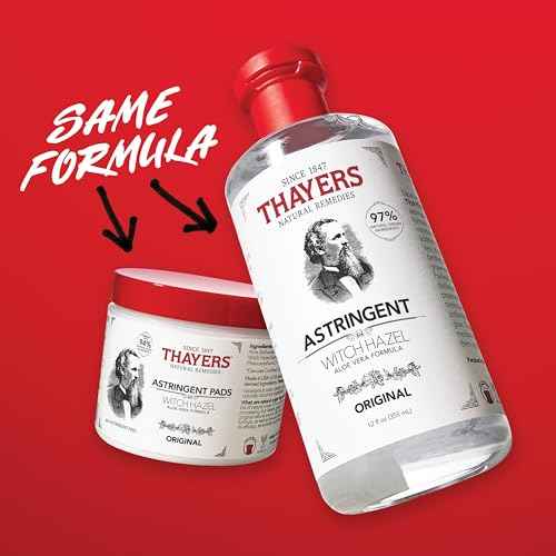 THAYERS Original Witch Hazel Astringent Pads with Aloe Vera Formula, 60 Count