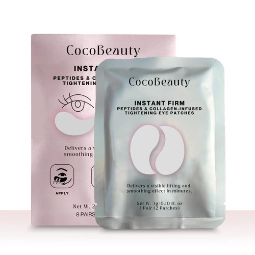 COCOBEAUTY InstaFirm Eye Patches – Under Eye Mask for Puffiness and Dark Circles – Topicals Eye Treatment for Women & Men – Eye Bags Solution – Hydrating Eye Masks for Health and Beauty (8 pairs)
