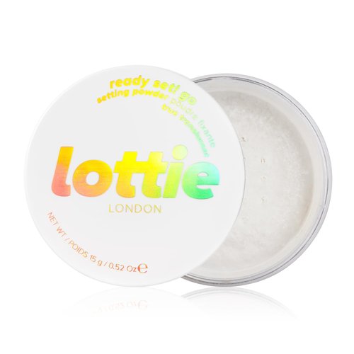 Lottie London Setting Powder - True Translucent, Lightweight Formula with Hyaluronic Acid | Long-Wear Matte Finish