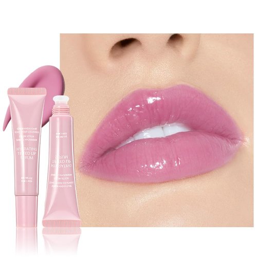FeiCuiYun Tinted Lip Balm - Ultra-Hydrating Vegan Lip Gloss for Sheer Shine & Soft Lips | Light Pink