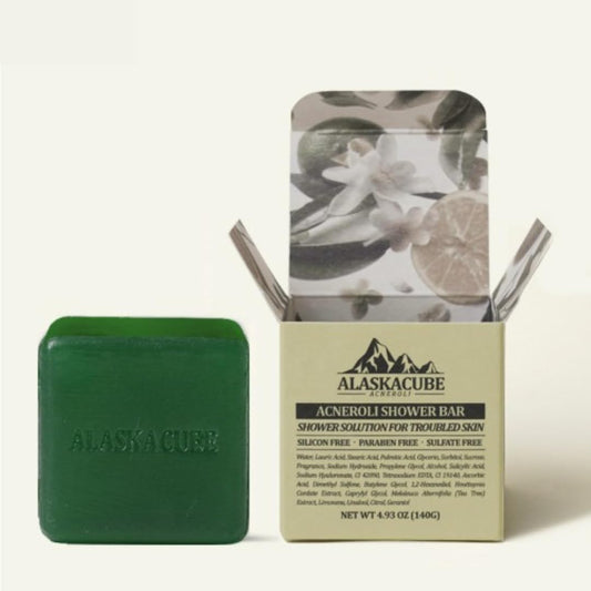 Acneroli Shower Bar Soap - Citrus Lemon & Mandarin Scent | Salicylic Acid & Tea Tree Extract, 4.93oz