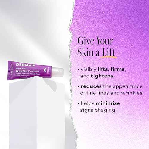 Derma E Stem Cell Lifting Eye Treatment ? Multi Action Firming and Tightening Under Eye and Upper Eyelid Cream - Hydrating and Revitalizing Moisturizer, 0.5oz