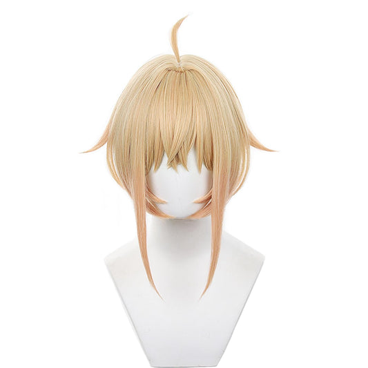 XiongXiongLe Lynx Landau Wig Cosplay Honkai Star Rail Short Yellow Gradient Orange Heat Resistant Synthetic Hair Wig for Girls Cos Party Halloween Christmas(Lynx)