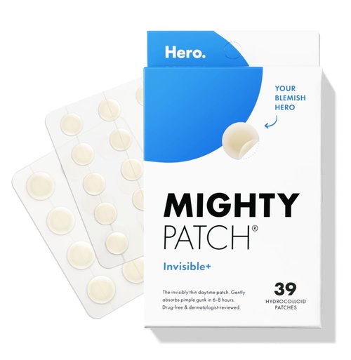 Mighty Patch™ Invisible+ Acne Pimple Patches - Ultra Thin Hydrocolloid Stickers for Face (24 Medium, 15 Small)