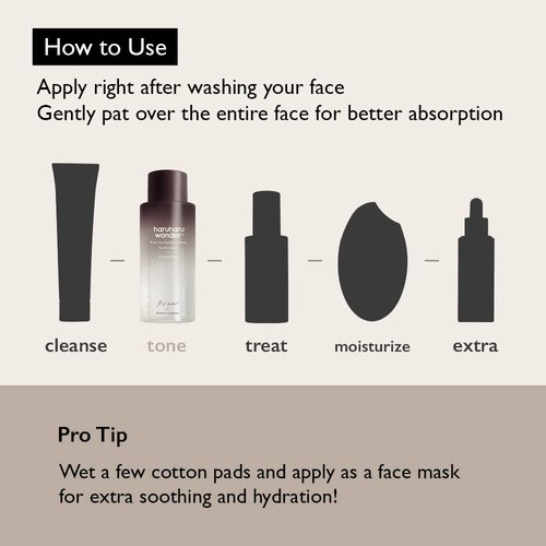 haruharu Wonder Black Rice Hyaluronic Toner for Sensitive Skin, Alcohol Free, Fragrance Free, Deep Hydration, Glass Skin, Korean Skincare, Vegan, Cruelty-Free, 5.1 fl.oz