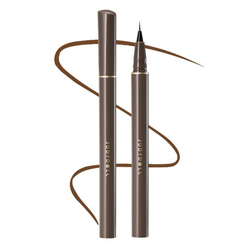 JUDYDOLL Ultra-Fine Liquid Eyeliner-Precision Tip for Wing Line, Smudge-Proof, Quick-Drying, Waterproof, Easy to Get Inner Corner Lined, Hooded Eyes-Friendly (#2 Deep Brown)