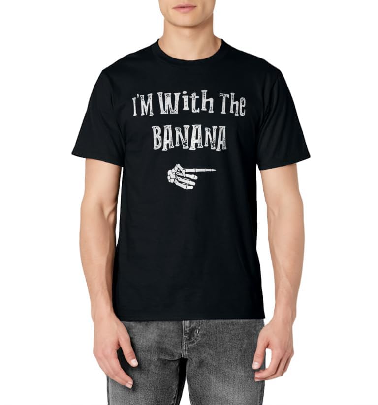 I'm With Banana Halloween Costume Funny Couples Matching T-Shirt