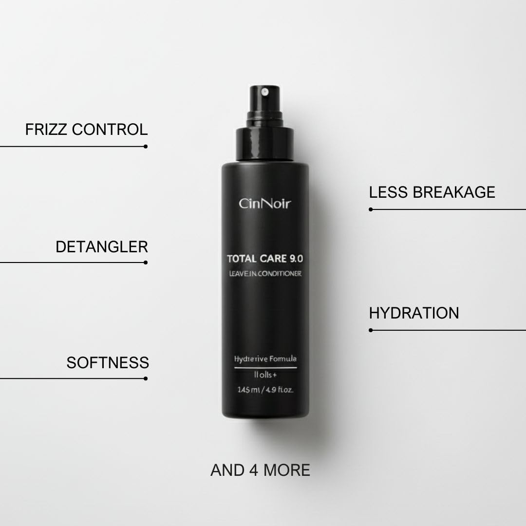 Total Care 9.0 Leave-In Conditioner Spray - Frizz Control & Detangler for All Hair Types, 8 oz