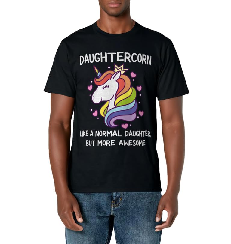 Womens Funny Daughtercorn Unicorn Costume Daughter T-Shirt