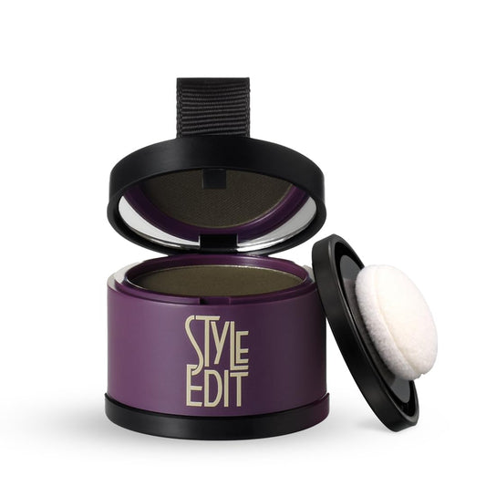 Style Edit Root Touch Up Powder - Temporary Hair Color for Gray Roots | Salon-Quality Concealer, Black, 0.13 oz