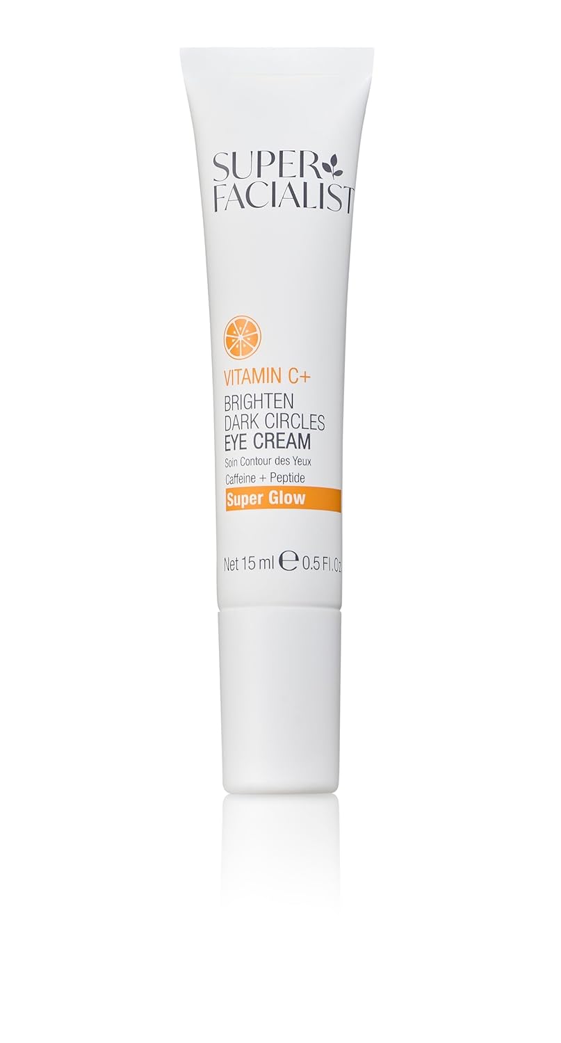 Super Facialist Vitamin C + Caffeine Under Eye Cream - Dark Circle Treatment & Puffiness Relief | 0.5 oz