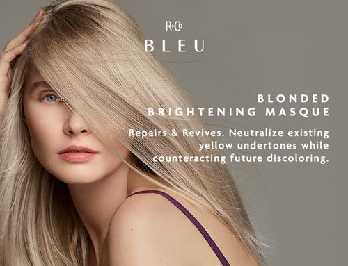 R+Co BLEU Blonded Brightening Masque - Revitalize Dull Blondes, Neutralize Yellow Undertones, 5 oz