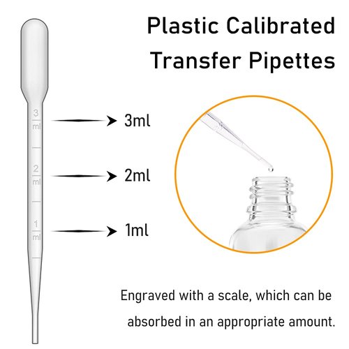 100 Pack, 1 oz Glass Dropper Bottle for Essential OIls, 30 ML Clear Empty Tincture Bottles with Dropper for Serum Hair Cuctile Body Oils Bulk for Storage