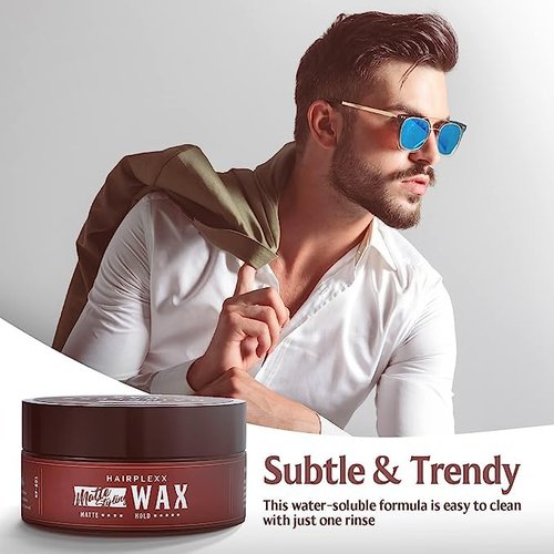 Hairplexx Matte Wax - Strong Hold Molding Paste for All Hair Types | Paraben-Free, 2.7 oz