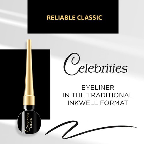Eveline Cosmetics Eyeliner - Long-Lasting Black Formula for Bold, Defined Eyes