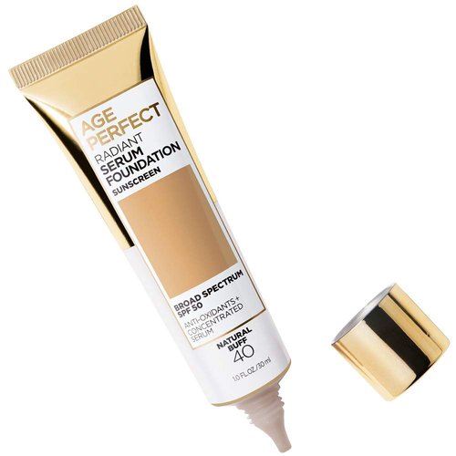 L'Oreal Paris Age Perfect Radiant Serum Foundation - SPF 50, Natural Buff, 1 Ounce