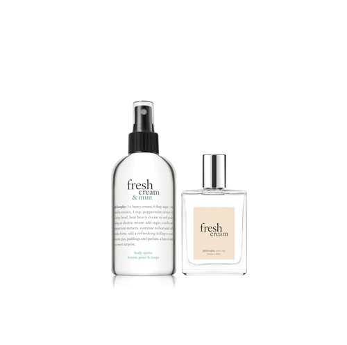Philosophy Fresh Cream - Mint Body Spray & Eau de Toilette | Invigorating Vanilla & Cream Notes