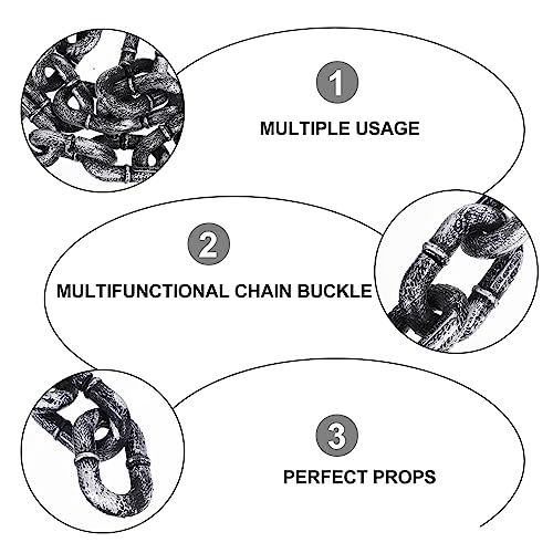 IMIKEYA Halloween Chains: 3.2 Feet Plastic Chains Props Costume Chain Halloween Decoration Prison Chain Cosplay Chain Links Halloween Props for Halloween Party Decorations