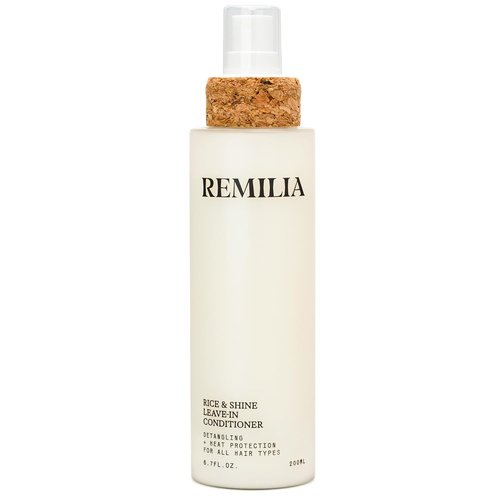 Remilia Rice & Shine Leave-In Conditioner Spray - Detangling Heat Protectant with Rice Protein & Botanical Oils for Color-Treated Hair - 6.7 fl oz | Made in USA