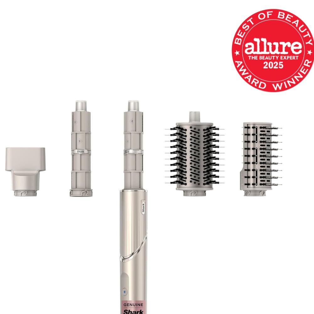 Shark FlexStyle Air Styling & Drying System - Powerful Multi-Styler with Auto-Wrap Curlers & Attachments, Stone