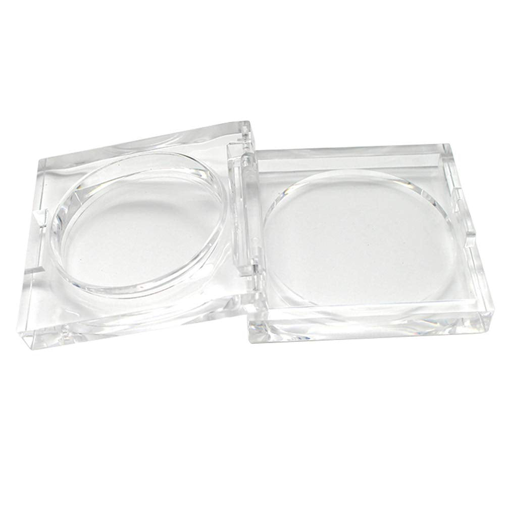 Skiennix Transparent Cosmetic Jar Set - 4 Refillable Containers for Makeup Powder | 4.5g Each