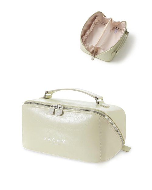 EACHY Travel Makeup Bag, Large Capacity Cosmetic Pouch with Zipper, Waterproof Toiletry bag for Women