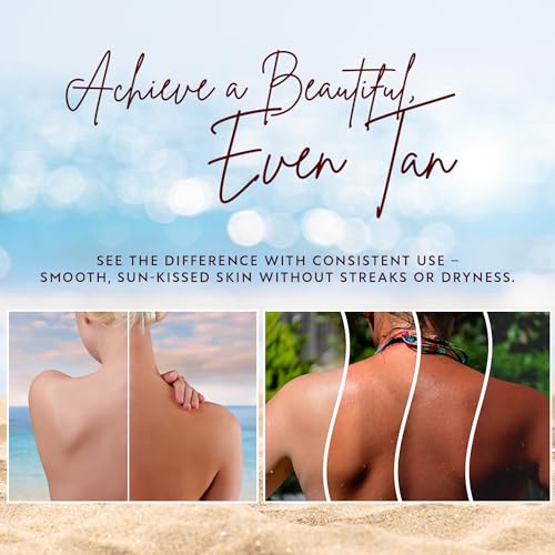 Carotene Tanning Gel for Deep Natural Tan – Tanning Accelerator with Coconut Oil, Carrot Extract & Vitamin E – Bronzing Body Moisturizer for Indoor & Outdoor Use