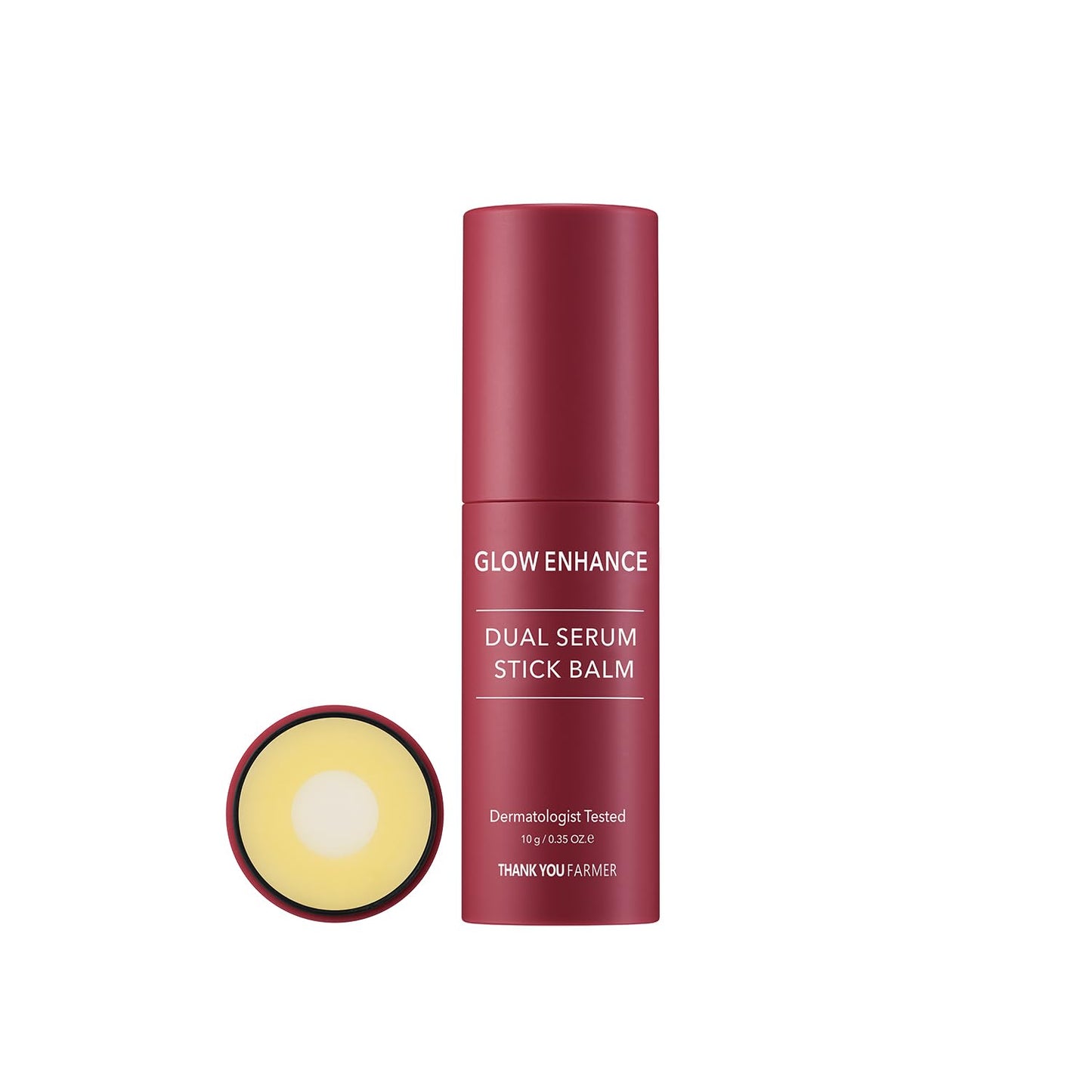 Thankyou Farmer Glow Enhance Dual Serum Stick Balm - Korean Eye Cream for Fine Lines & Lifting 0.35oz