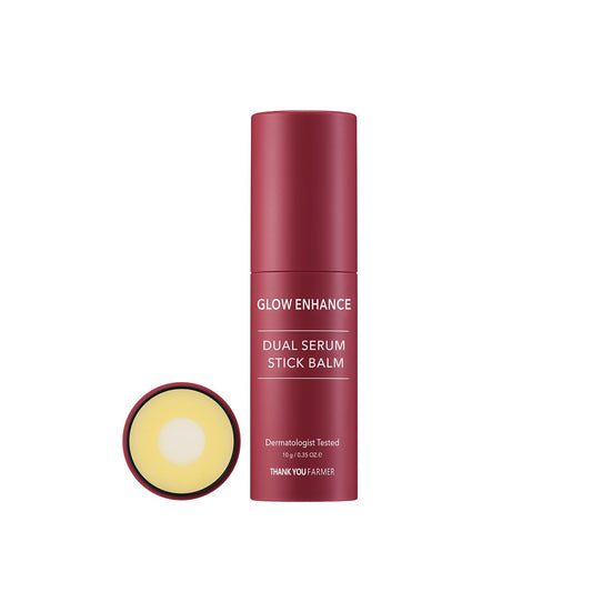 Thankyou Farmer Glow Enhance Dual Serum Stick Balm - Korean Eye Cream for Fine Lines & Lifting 0.35oz