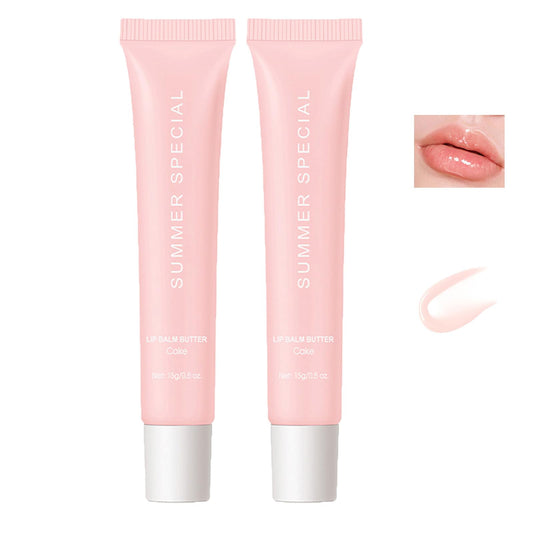 Summer Special Lip Balm, Summer Special Lip Butter Balm 4 Color Lip Butter Balm for Hydration & Shine summer lip balm mini for Shine Hydration Sheer Tinted Soothing Lip Care (Cake 2PCS)
