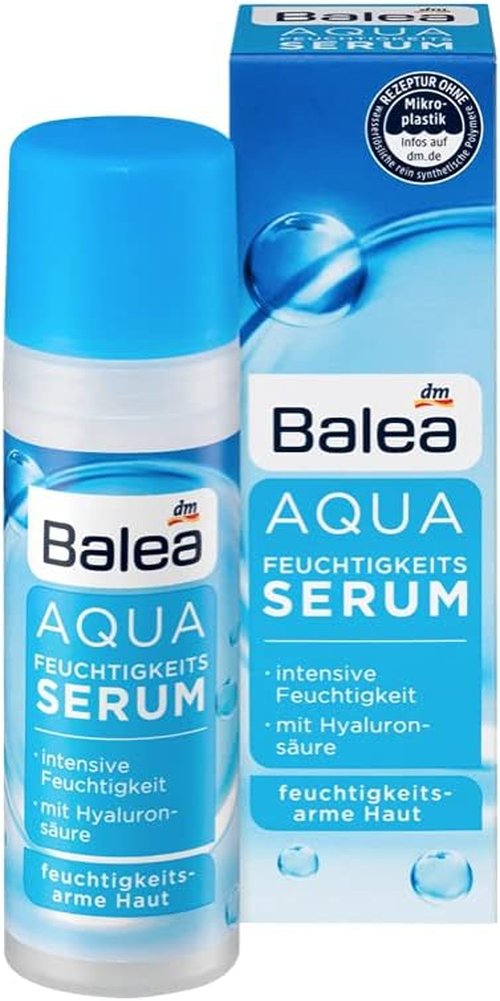 Balea Aqua Moisture Serum - Hydrating Formula for Glowing Skin | 1.01 fl. oz | Made in Germany