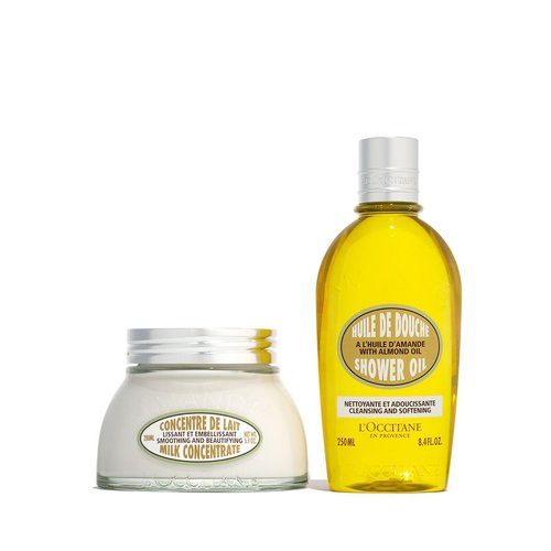 L'Occitane Softening Body Duo - Nourishing Lotion & Cream Set for Silky Smooth Skin