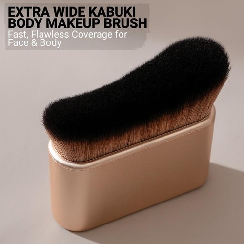 Large Bronzer Brush - Professional Kabuki Makeup Brush for Streak-Free Blending | Ideal for Self Tanner, Foundation & Concealer