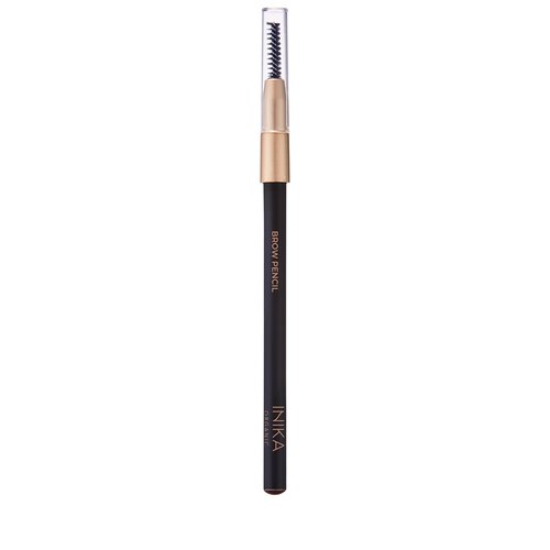 INIKA Organic Brow Pencil - Shape, Fill & Define with Longwearing Pigments | Dark Brunette, 100% Natural & Water-Resistant