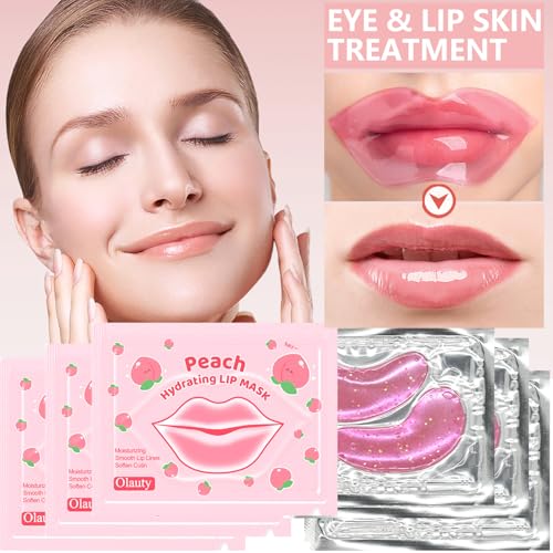 30 Pairs Lip Mask & Eye Mask,Under Eye Patches for Puffy Eyes,Moisturizing Spa Labial Lip Masks,Reducing Fine Lines,Bachelorette Party Favors,Bulk Gifts,Teacher Appreciation Gifts,Mothers Day Gifts