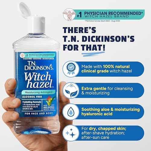 T.N. Dickinson's Witch Hazel Alcohol Free Moisturizing Astringent | 100% Natural Witch Hazel | Calms, Nourishes, Hydrates Skin | for Face & Body | 16 Fl Oz