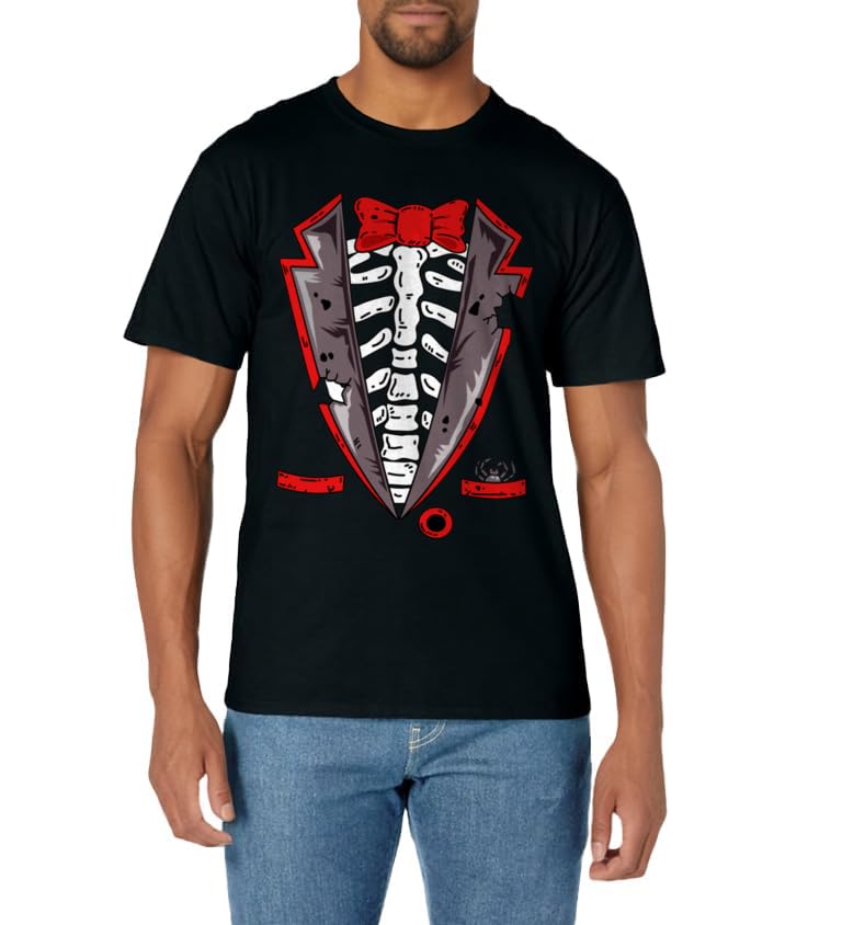 Halloween Skeleton Tuxedo Costume Gift T-Shirt