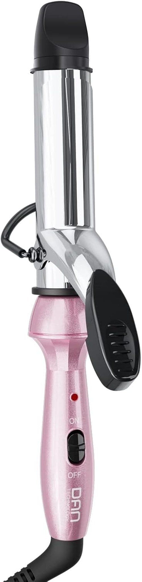 DAN Technology Mini Curling Iron - Travel Size Dual Voltage Up to 450°F for Short Hair | Nano-Titanium Barrels & 30s Fast Heating