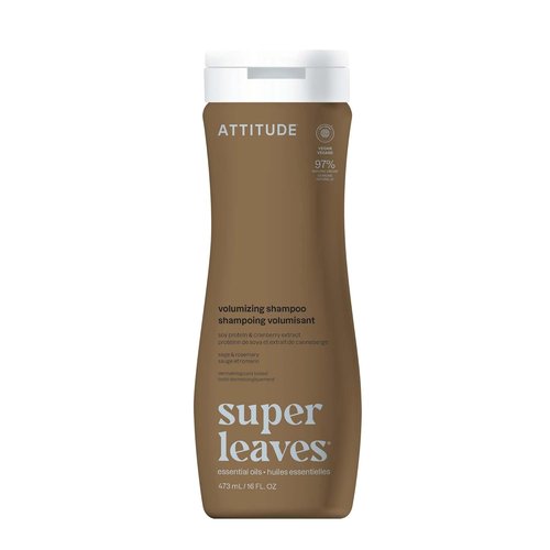 ATTITUDE Volumizing Shampoo - Essential Oils for Fine & Flat Hair | EWG Verified Vegan Clean Beauty, 16 Fl Oz