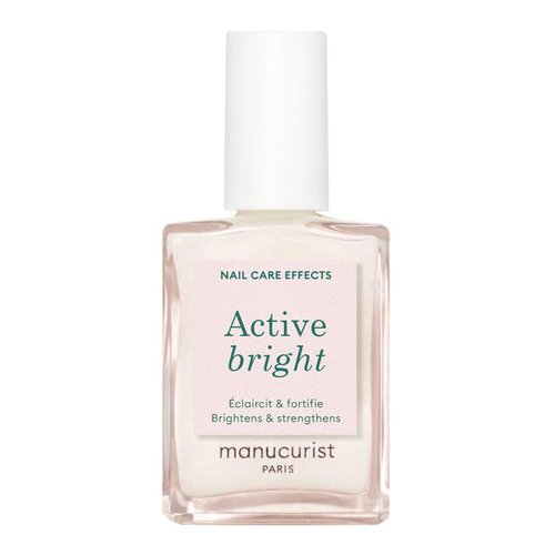 Manucurist Active Bright Nail Perfector - Vegan Brightening Treatment Polish - No Lamp - White Color