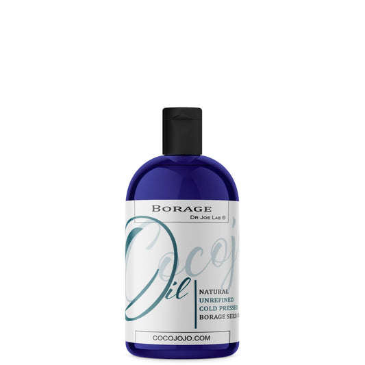 Dr Joe Lab Borage Seed Oil - 8 oz - Pure Cold Pressed Non-GMO Carrier Oil for Skin Hair Nails Body Beard Face High GLA - All Skin and Hair Types - Packaging May Vary